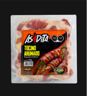 Tocino ahumado rebanadas irregulares 